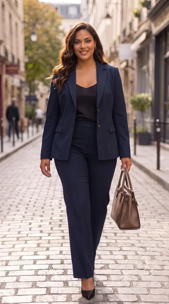 1. Womens Plus Size 2 Piece Suits Business Casual Outfits Work Sets