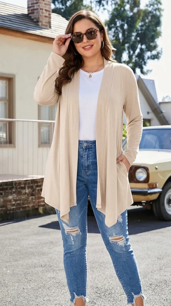 10. Duster Cardigan Statement Ensemble