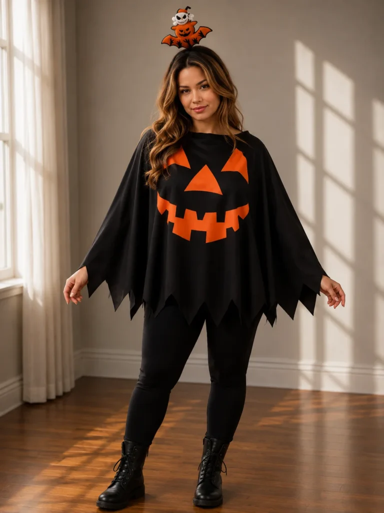 10. Easy Halloween Costumes Woman - Plus Size Pumpkin Ghost