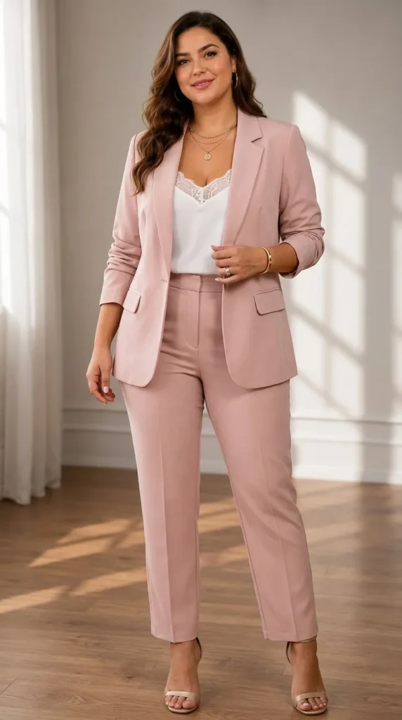 10. luvamia Two Piece Professional Blazer Pantsuit Set