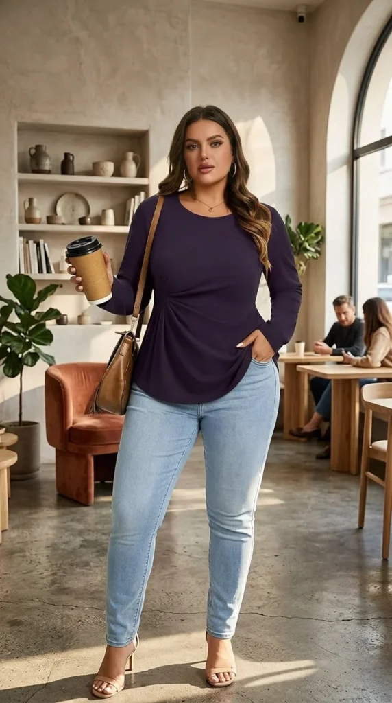 12. Ruched Waist Asymmetrical Hem Top