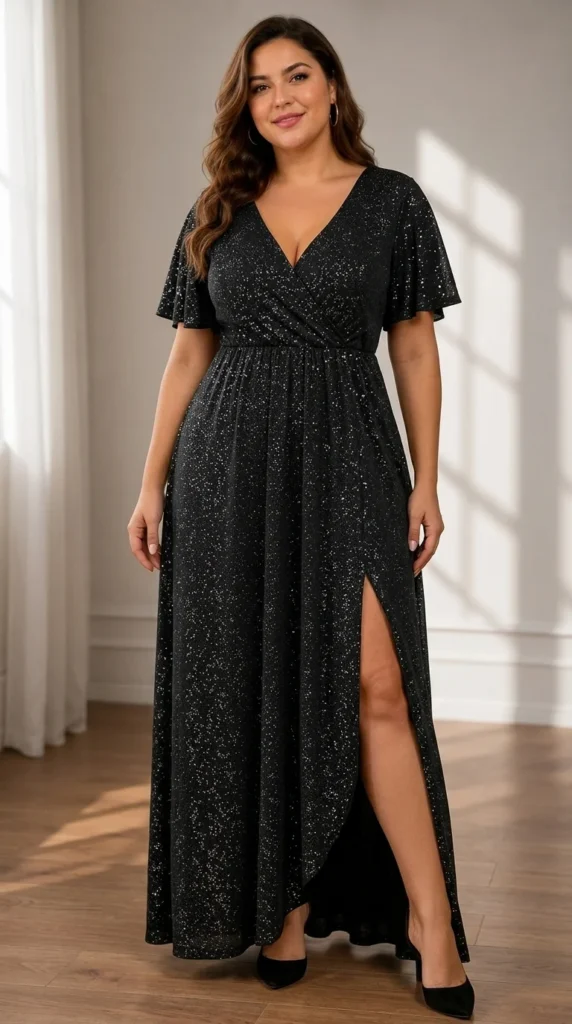 12. The High-Stretch Glitter High-Low Gown