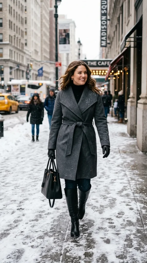 2. Define Your Waist with a Belted Coat