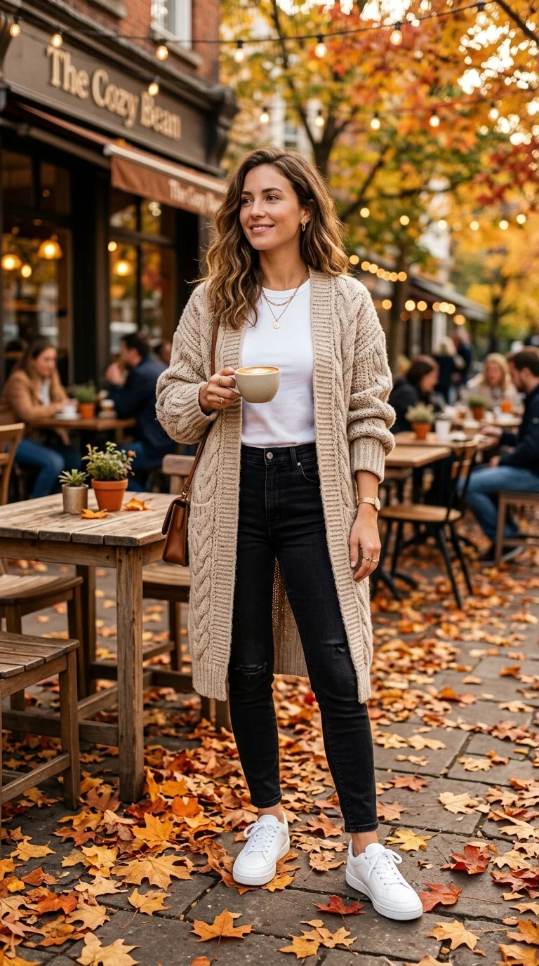 2. Layered Cardigan Outfit