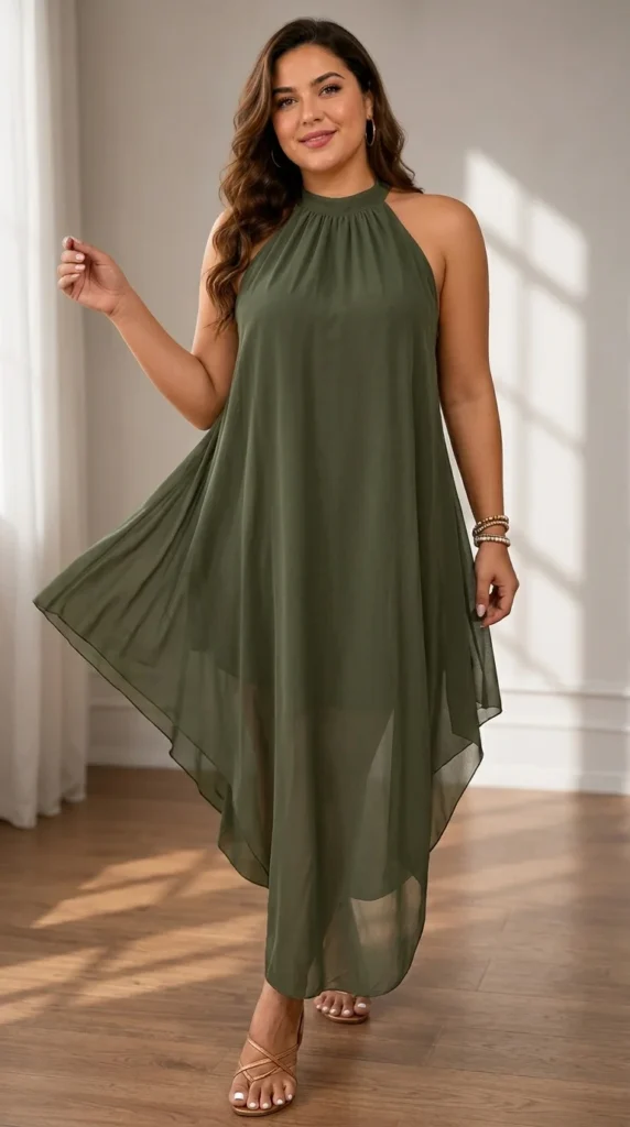 2. The Graceful Chiffon Flow Maxi