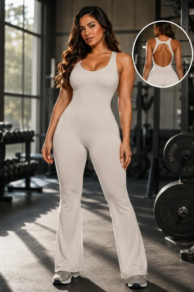 2. The Retro Flare Cutout Unitard