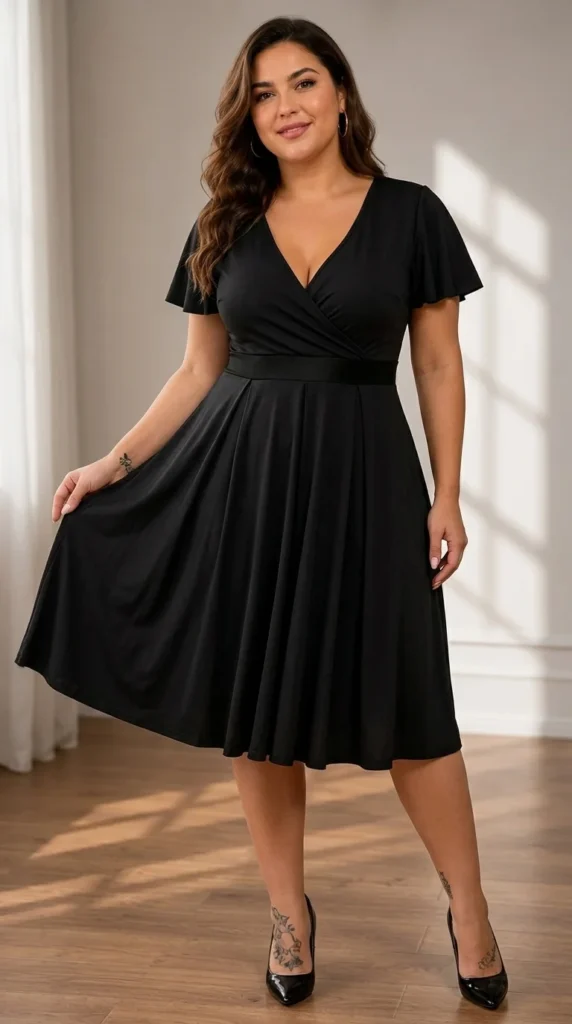 2. The Vintage Stretch Knit Pocket Midi