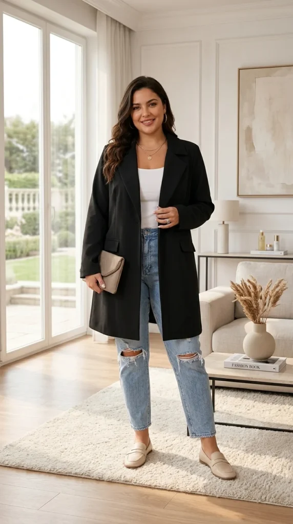 3. Modern Notch Lapel Power Jacket
