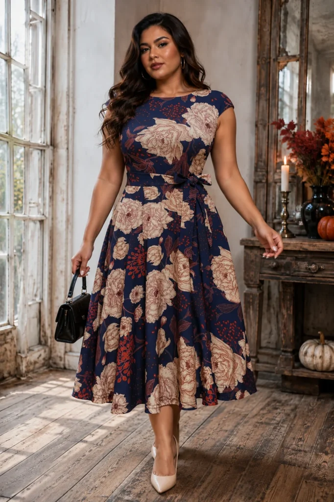 4. Classic A-Line Formal Cocktail Dress
