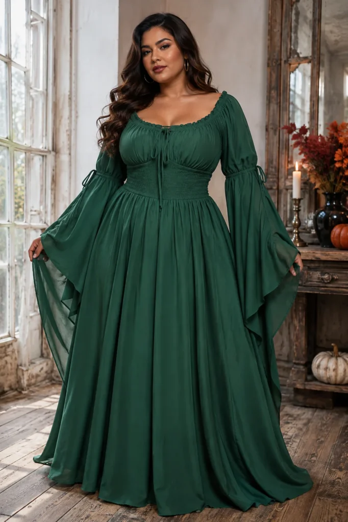 4. Scarlet Darkness Renaissance Peasant Medieval Maxi Dress