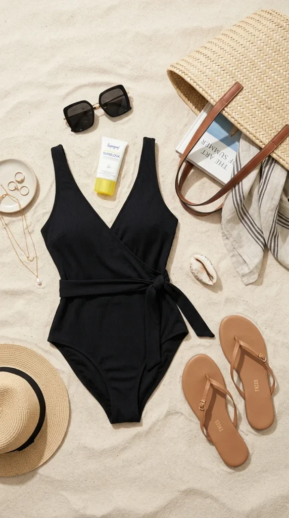 4. Wrap-Front Swimsuits