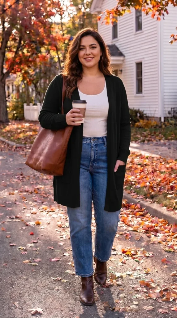 6. Cozy Soft Layered Cardigan Look