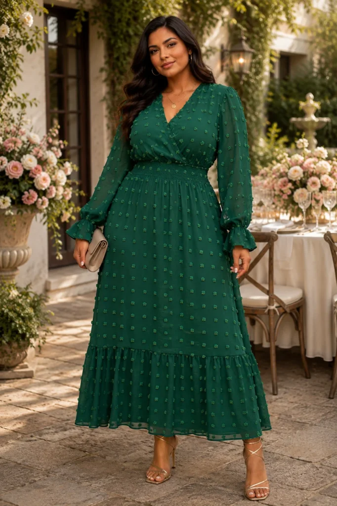 6. The Dreamy Swiss Dot Tiered Maxi