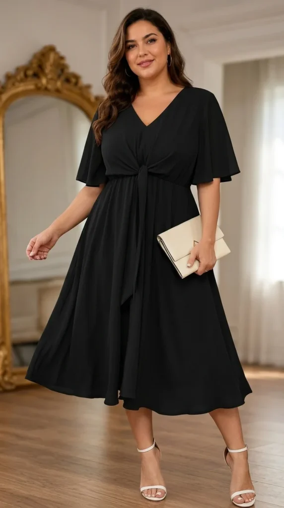6. The Tie-Waist Flowy Cocktail Midi