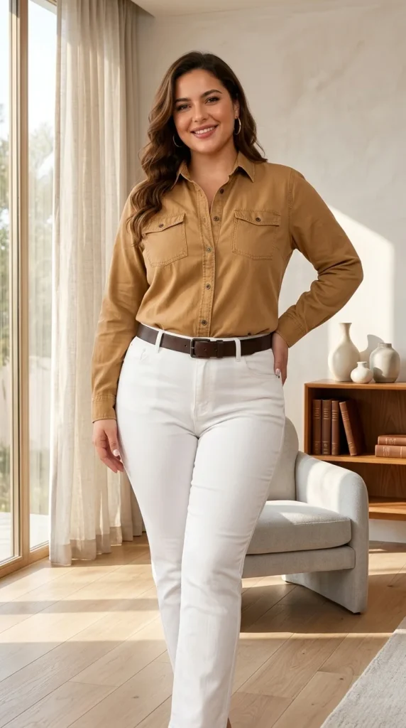 6. Trendy Denim Collared Button-Down