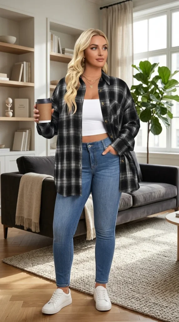 7. Casual Boyfriend Plaid Flannel