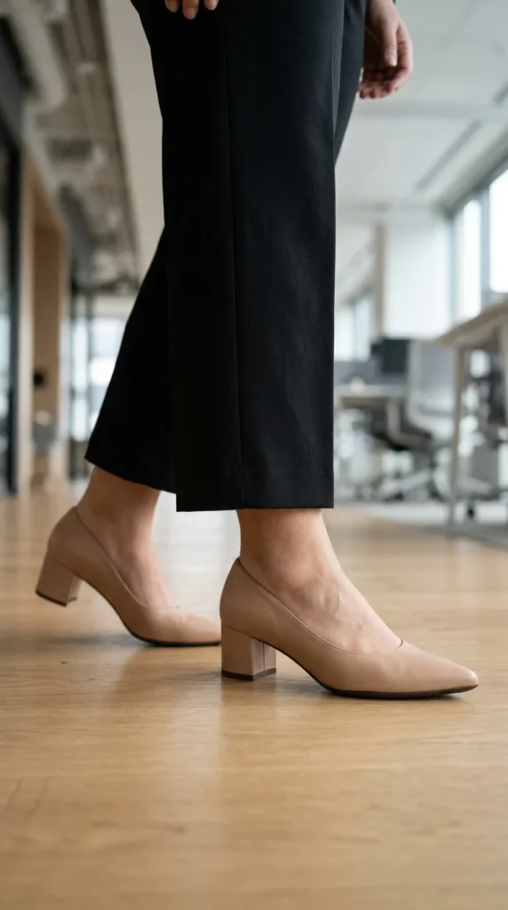 7. Pointed-Toe Block Heels