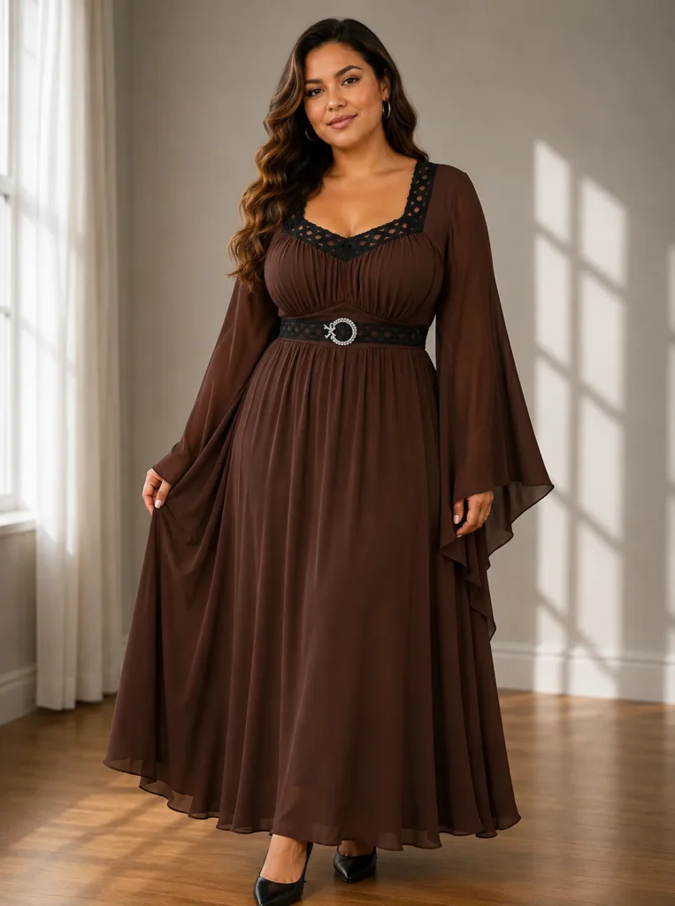 7. Rosegal Plus Size Women Renaissance Fairy Witch Costumes Dress