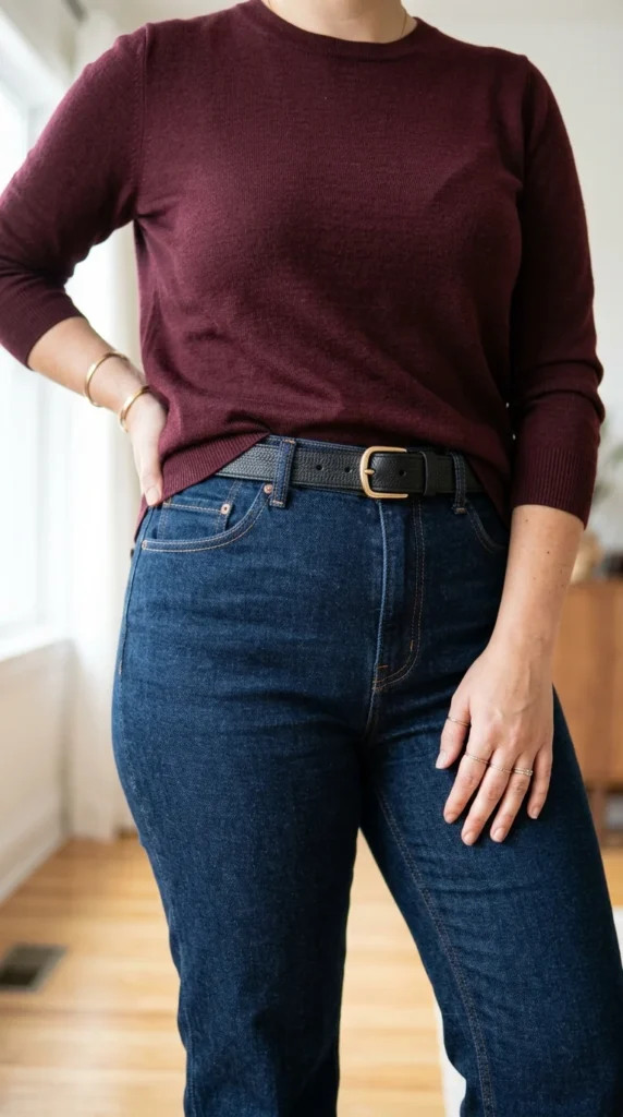 7. Tuck Tops into High-Waisted Bottoms