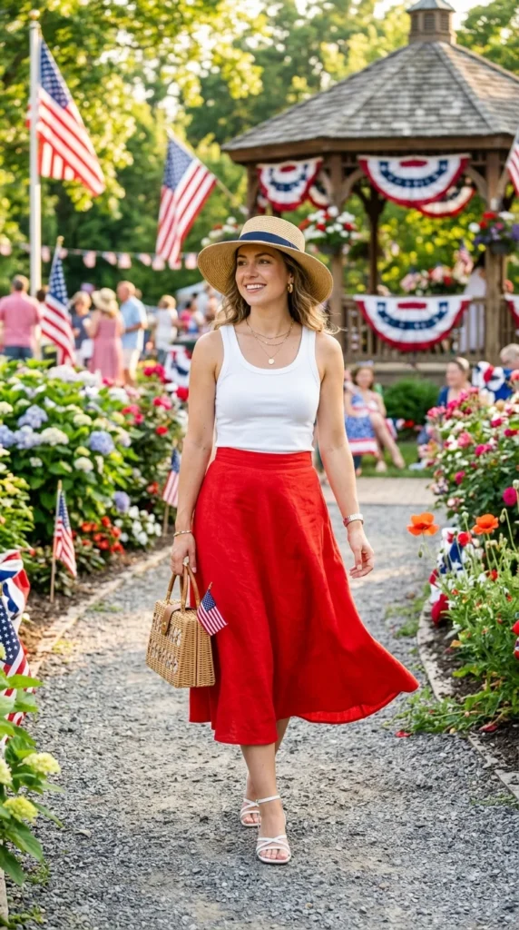 7.Chic Skirt and Tank Top