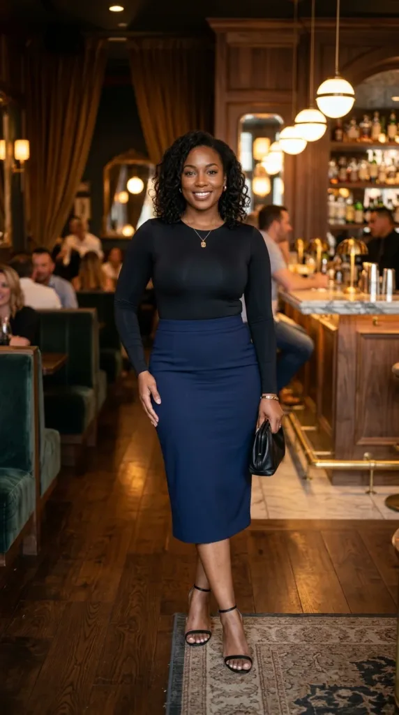 3. Fitted Bodysuits and Tailored Skirts