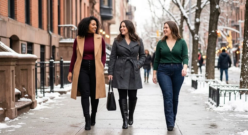 How to Layer Clothes in Winter for Curvy Bodies Without Adding Bulk