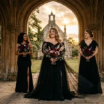 Stunning Plus Size Black Wedding Dress