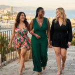 V-Neck Rompers Outfits Ideas for Curvy Women