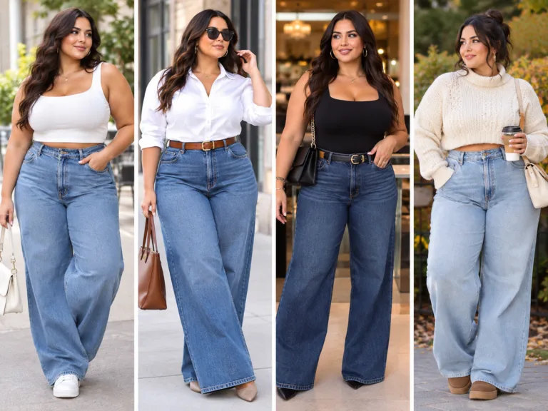 Wild leg jeans outfit ideas