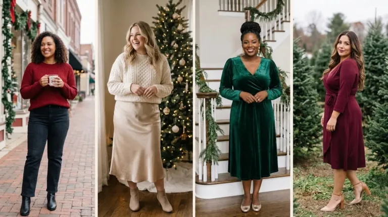 Christmas Photoshoot Outfits for Curvy Women