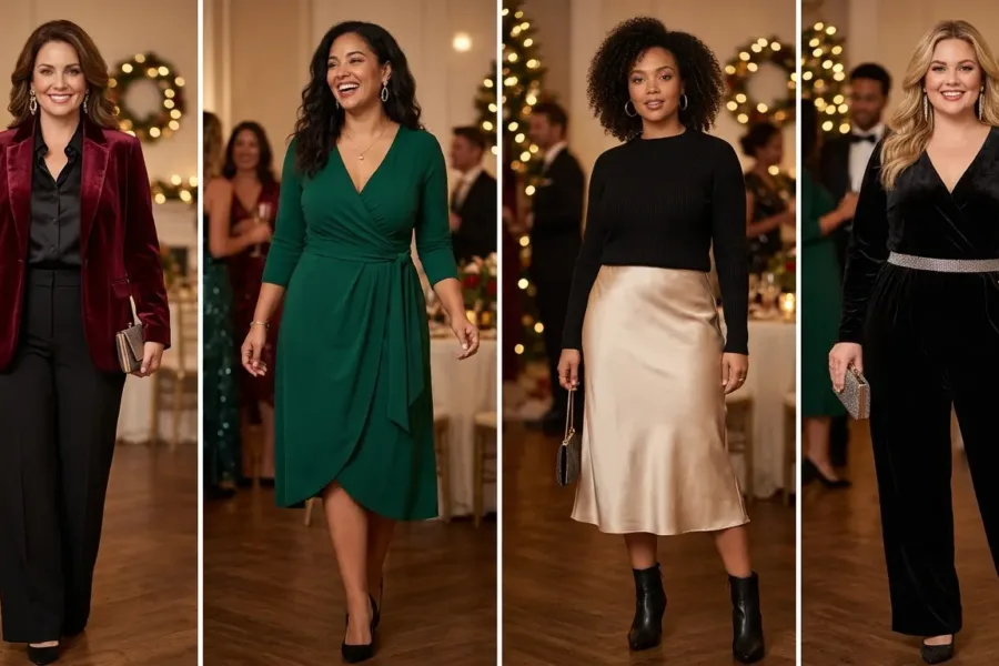 10 Work Christmas Party Outfit Ideas for Curvy Women
